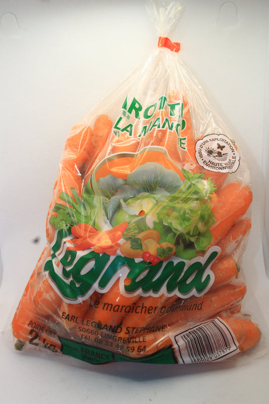 Carottes lavées sachet 2Kg